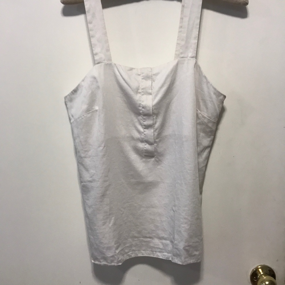 Square neck white top, 8